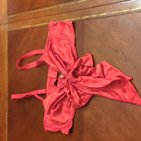 NWOT Adore Me 2X Red Bow Ribbon Underwire Bra - Picture 2 of 8